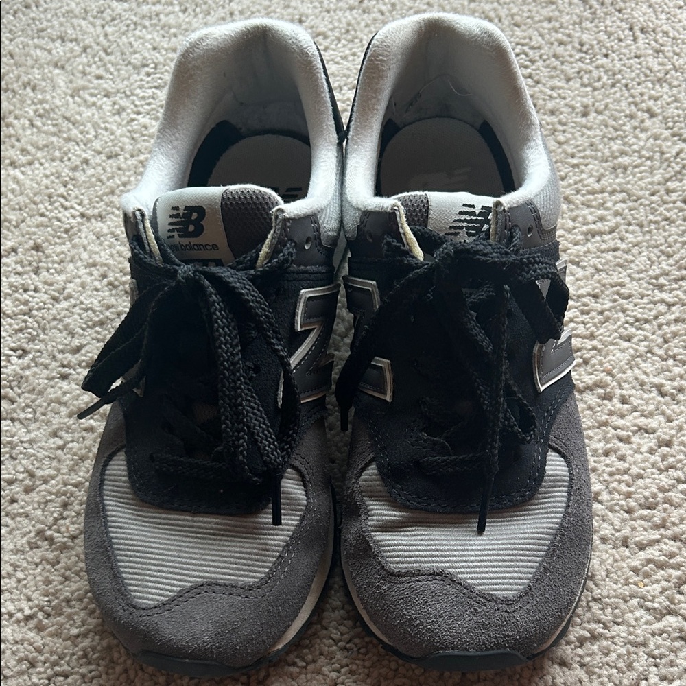 New Balance 574 Black and Gray Sneakers